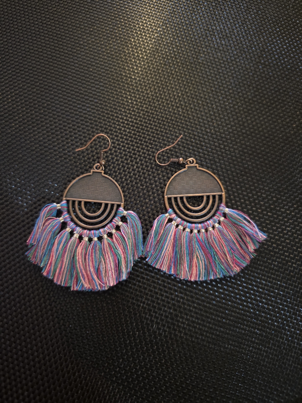 Boho Multicolor Fringe Drop Earrings - Women Jewelry